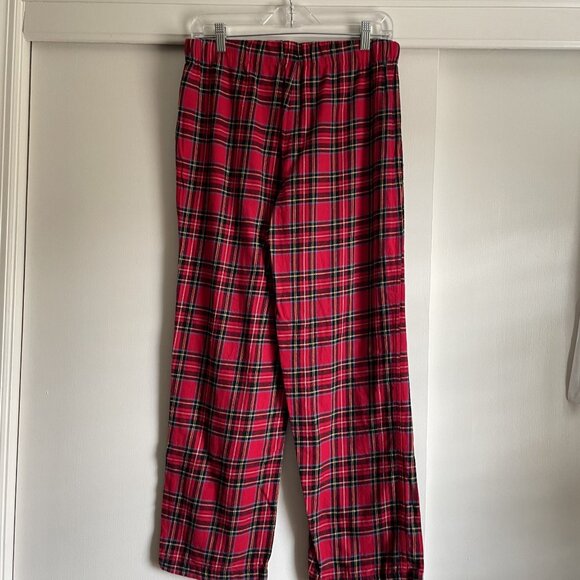 J. Crew Yarn-dyed Cotton Flannel Red Plaid Pajama Lounge Pants Size S Holiday - Picture 4 of 10